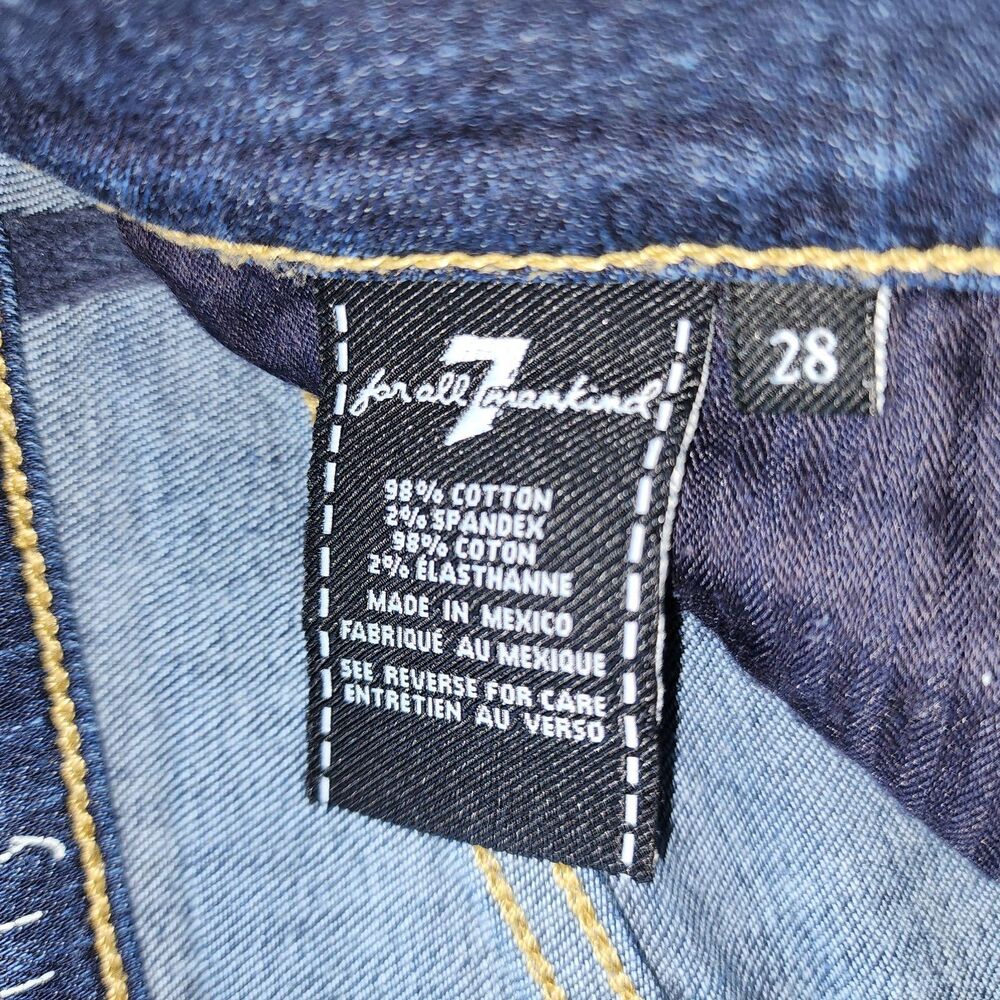 7 For All Mankind the High Waist Ankle Skinny Jeans Sz 28 - Picture 3 of 9